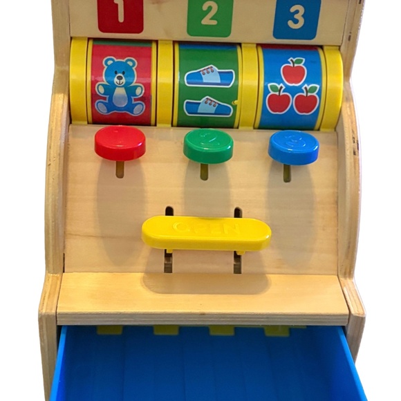 Melissa & Doug Spin & Swipe Wooden Cash Register – Toy Only - Picture 8 of 8